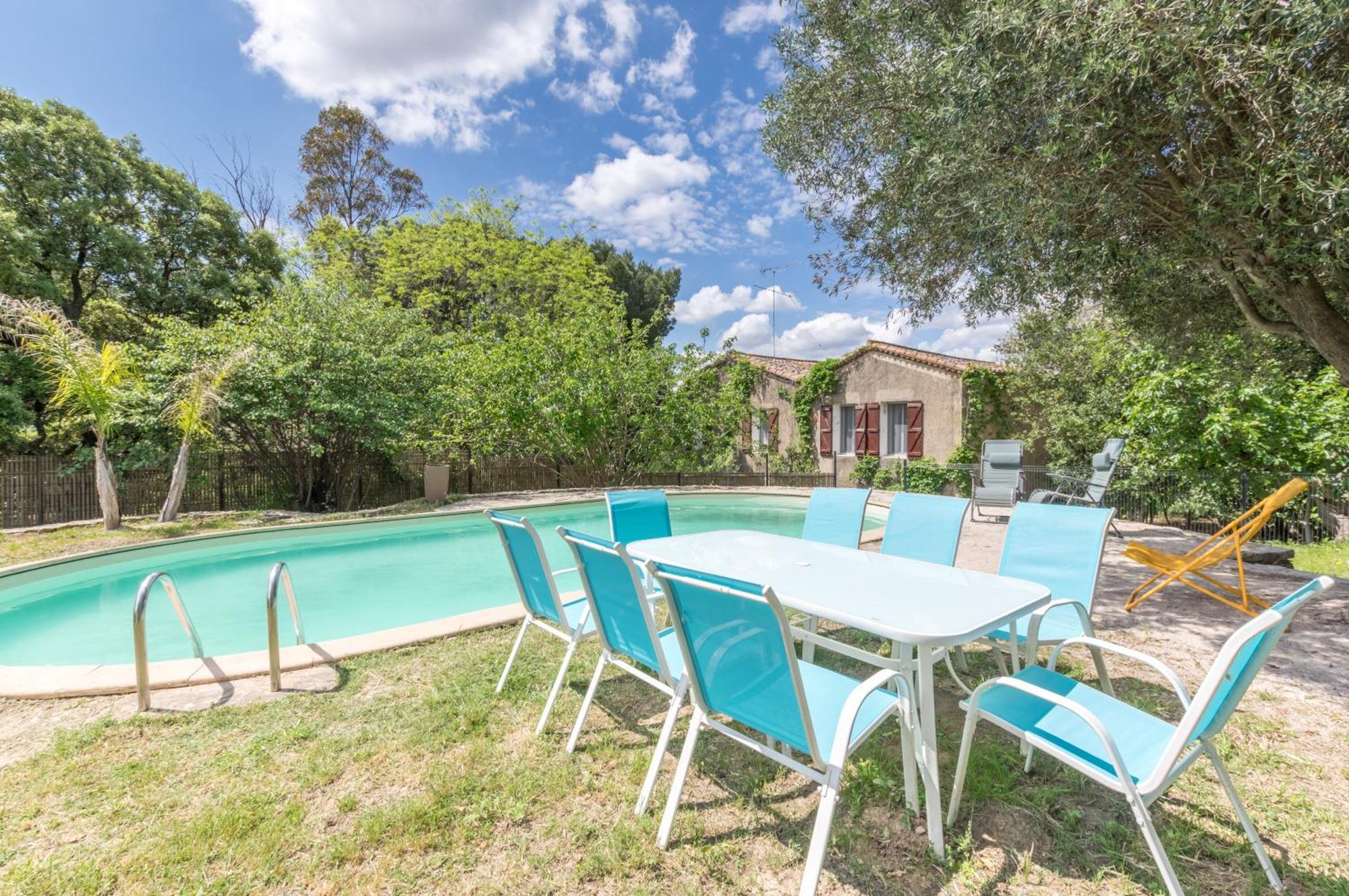 Maison Avec Piscine Location De Vacances Ferme Pedagogique Du Dolmen Le Pouget Extérieur photo